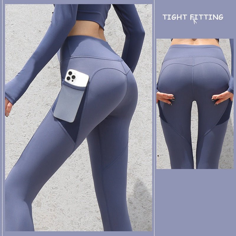 Gym Sport Seamless Leggings With Pockets Push Up High Waist Pants Women Fitness Running Yoga Pants Gym Sport Seamless Leggings - MISSCLAUS