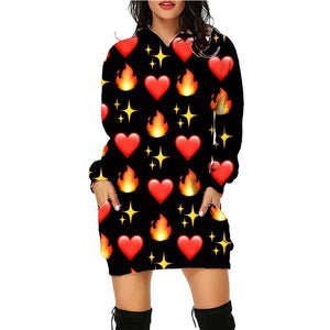 Halloween Print Long Hoodie With Pockets Sweater Long Sleeve Clothes Women - MISSCLAUS
