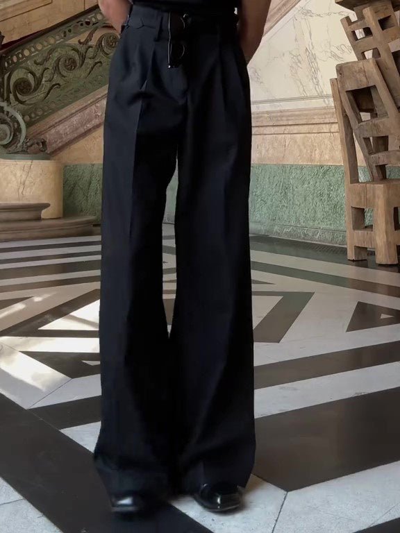 High - waisted Casual Wide - leg Pants - MISSCLAUS