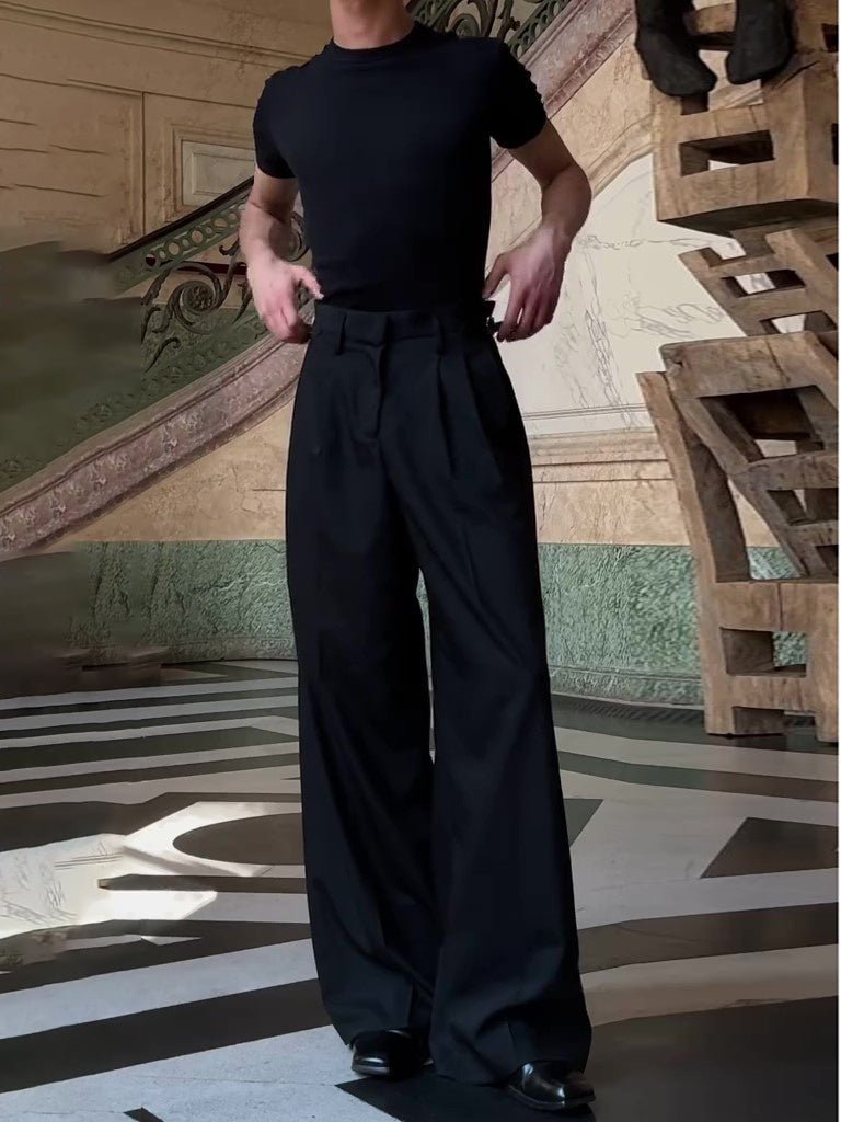 High - waisted Casual Wide - leg Pants - MISSCLAUS