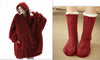 Hoodie Sweatshirt With Big Pocket Tops Sweater Comfortable Loose Double - Sided Fleece Thicker Wearable Blanket - MISSCLAUS