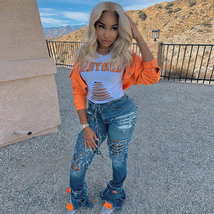 Jacket Women Streetwear Denim Jacket Women Outwear Bodycon Jeans Jackets Women Coat Casual Ladies Cropped Jackets - MISSCLAUS