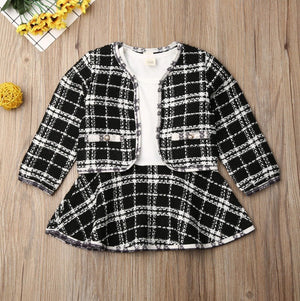 Long - sleeved Dresses Two - piece Children's Baby Small Incense Wind Suit - MISSCLAUS