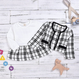 Long - sleeved Dresses Two - piece Children's Baby Small Incense Wind Suit - MISSCLAUS
