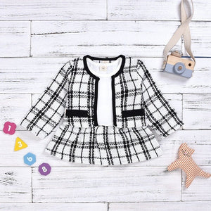 Long - sleeved Dresses Two - piece Children's Baby Small Incense Wind Suit - MISSCLAUS