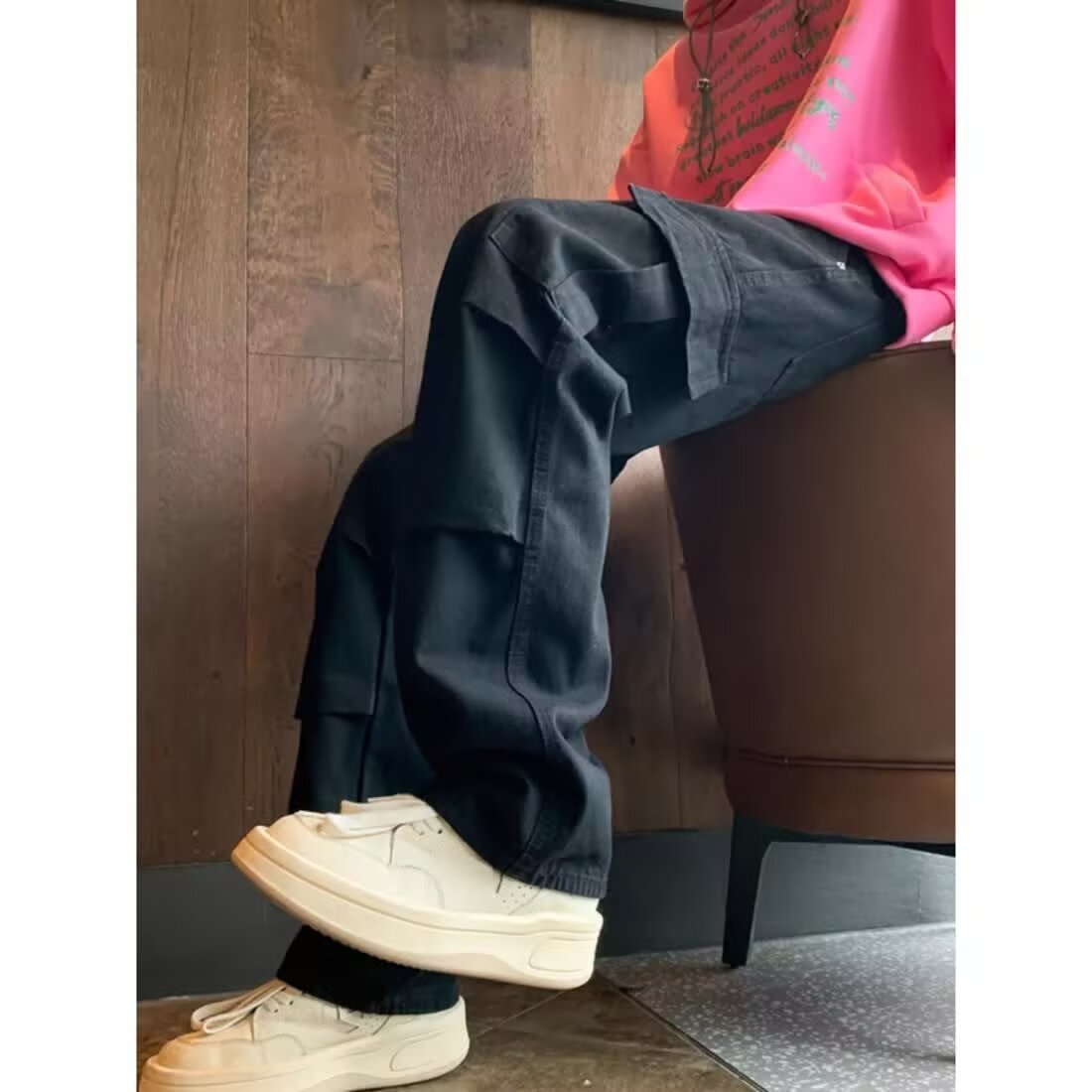 Loose Straight Heavy Stone Washed Retro Casual Denim Trousers - MISSCLAUS