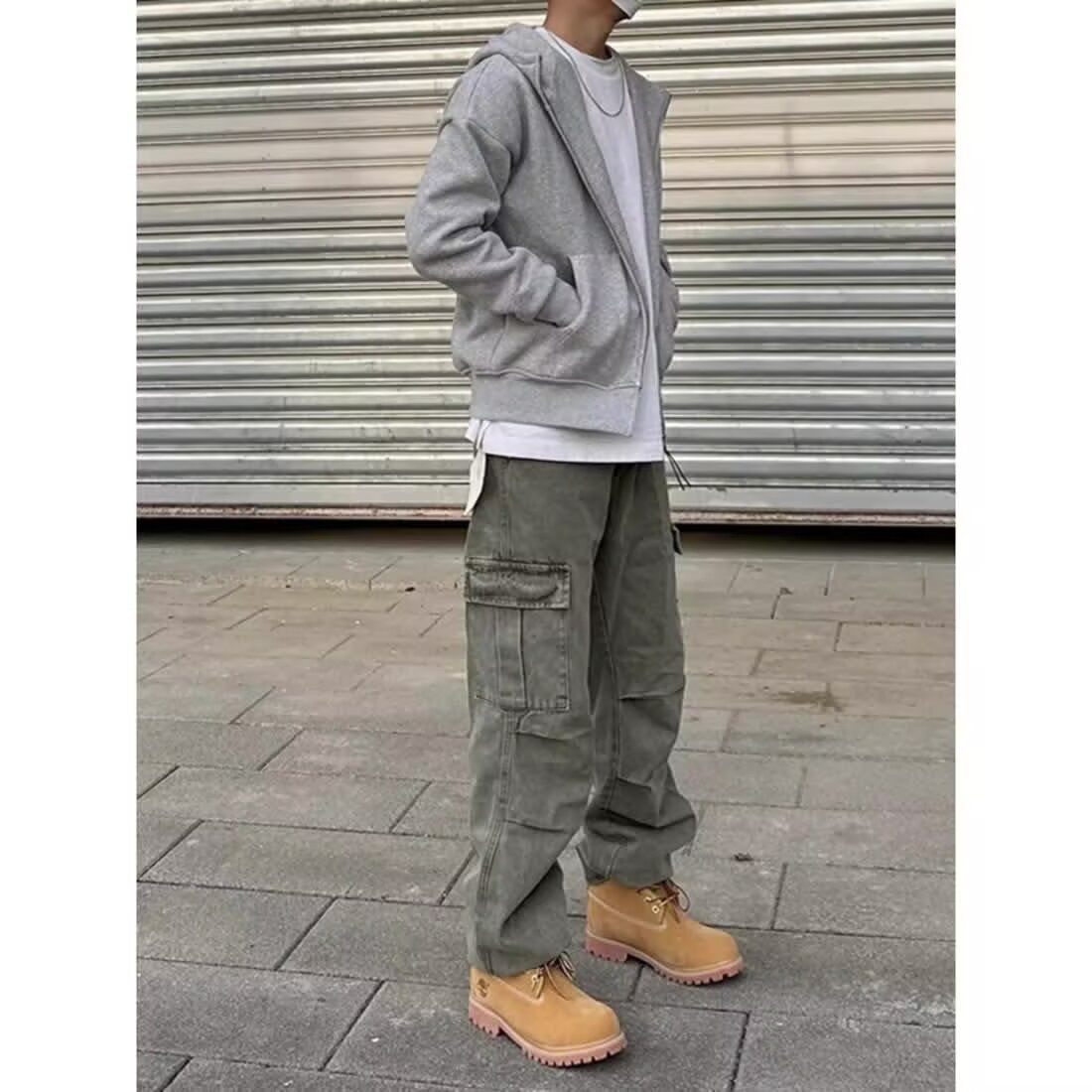 Loose Straight Heavy Stone Washed Retro Casual Denim Trousers - MISSCLAUS