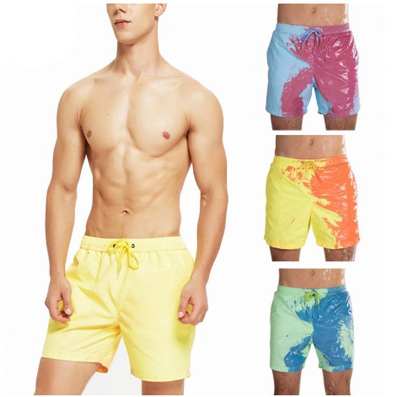 Magical Change Color Beach Shorts Summer Men Swimming Trunks Swimwear Swimsuit Quick Dry bathing shorts Beach Pant - MISSCLAUS
