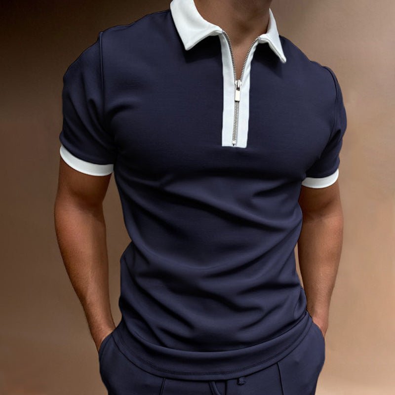Men&#39;s Polo Shirt Men Solid Polo Shirts Brand Men Short - Sleeved Shirt Summer Shirt Man Clothing - MISSCLAUS
