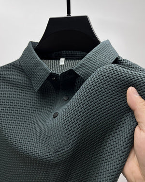 Mesh Ice Silk Short Sleeve T-shirt Mens Clothing - MISSCLAUS