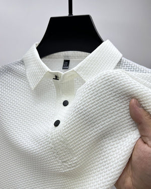 Mesh Ice Silk Short Sleeve T-shirt Mens Clothing - MISSCLAUS