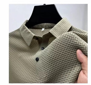 Mesh Ice Silk Short Sleeve T-shirt Mens Clothing - MISSCLAUS