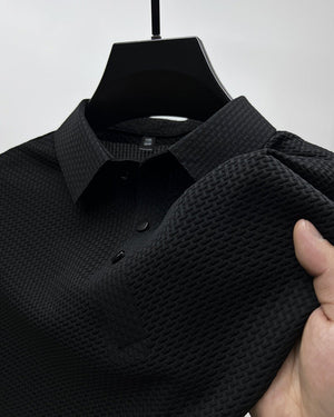 Mesh Ice Silk Short Sleeve T-shirt Mens Clothing - MISSCLAUS