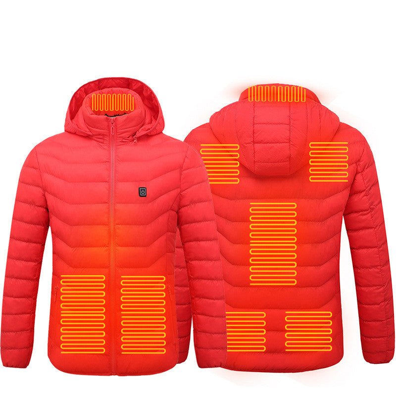 New Heated Jacket Coat USB Electric Jacket Cotton Coat Heater Thermal Clothing Heating Vest Men&#39;s Clothes Winter - MISSCLAUS
