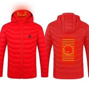 New Heated Jacket Coat USB Electric Jacket Cotton Coat Heater Thermal Clothing Heating Vest Men's Clothes Winter - MISSCLAUS