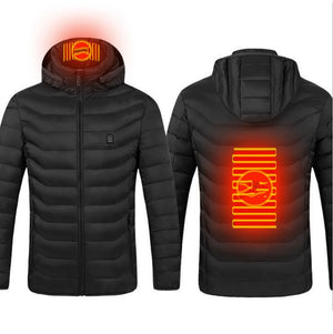 New Heated Jacket Coat USB Electric Jacket Cotton Coat Heater Thermal Clothing Heating Vest Men's Clothes Winter - MISSCLAUS