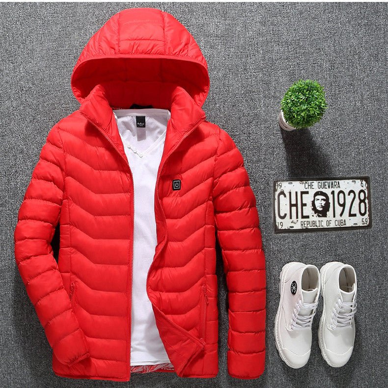New Heated Jacket Coat USB Electric Jacket Cotton Coat Heater Thermal Clothing Heating Vest Men&#39;s Clothes Winter - MISSCLAUS