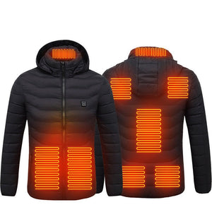 New Heated Jacket Coat USB Electric Jacket Cotton Coat Heater Thermal Clothing Heating Vest Men's Clothes Winter - MISSCLAUS
