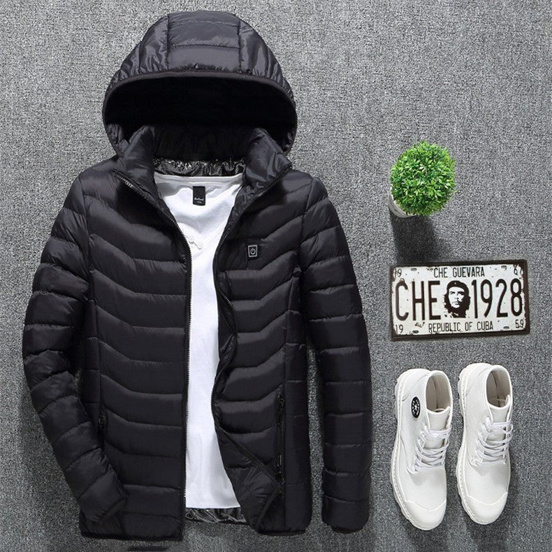 New Heated Jacket Coat USB Electric Jacket Cotton Coat Heater Thermal Clothing Heating Vest Men&#39;s Clothes Winter - MISSCLAUS