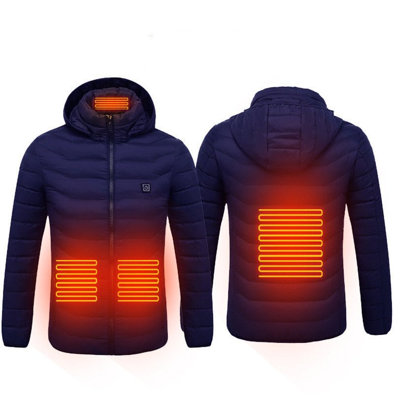 New Heated Jacket Coat USB Electric Jacket Cotton Coat Heater Thermal Clothing Heating Vest Men&#39;s Clothes Winter - MISSCLAUS