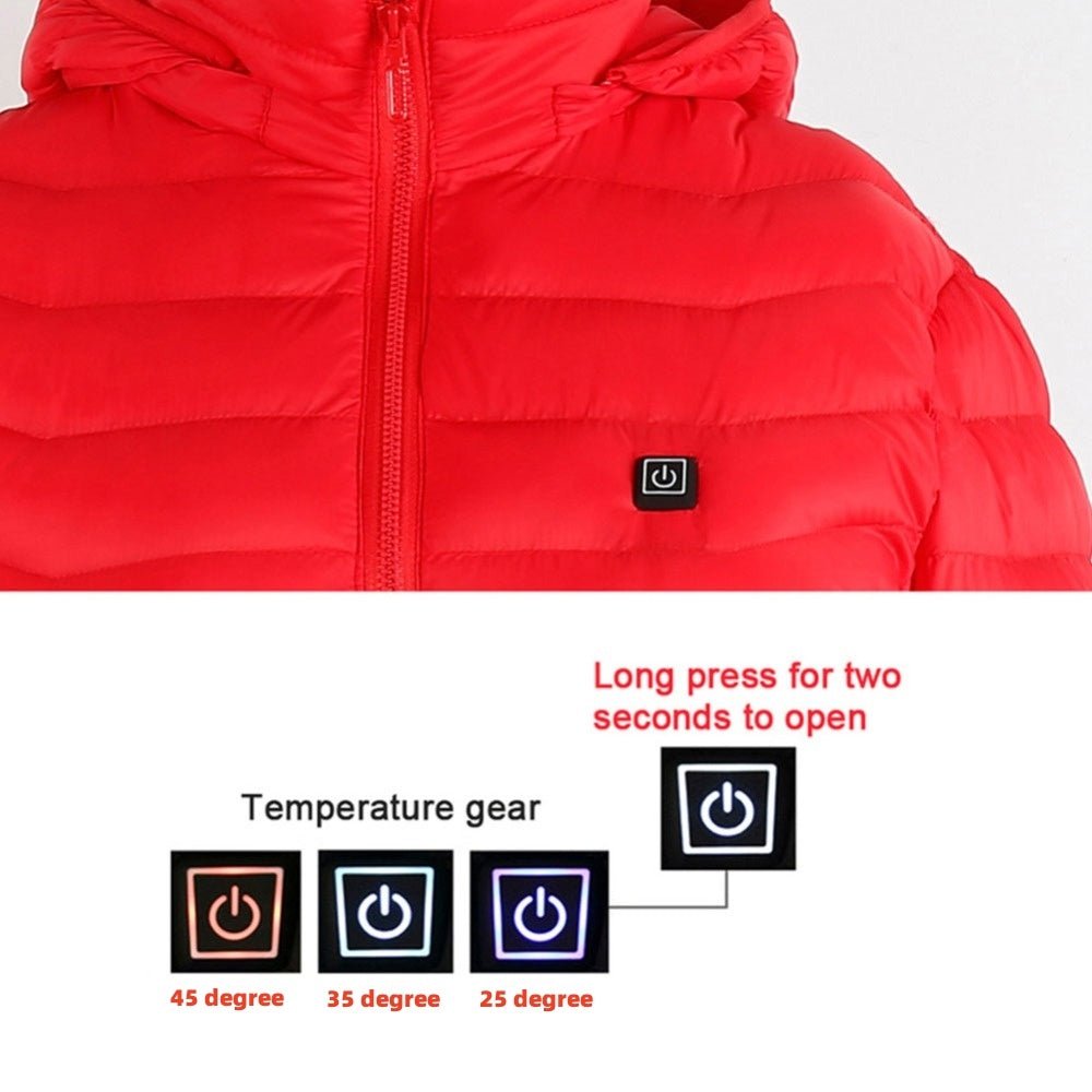 New Heated Jacket Coat USB Electric Jacket Cotton Coat Heater Thermal Clothing Heating Vest Men&#39;s Clothes Winter - MISSCLAUS