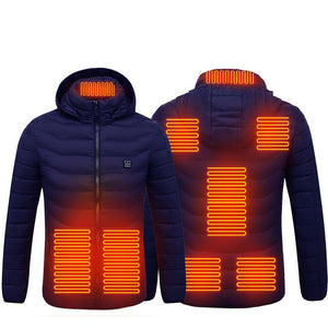 New Heated Jacket Coat USB Electric Jacket Cotton Coat Heater Thermal Clothing Heating Vest Men's Clothes Winter - MISSCLAUS
