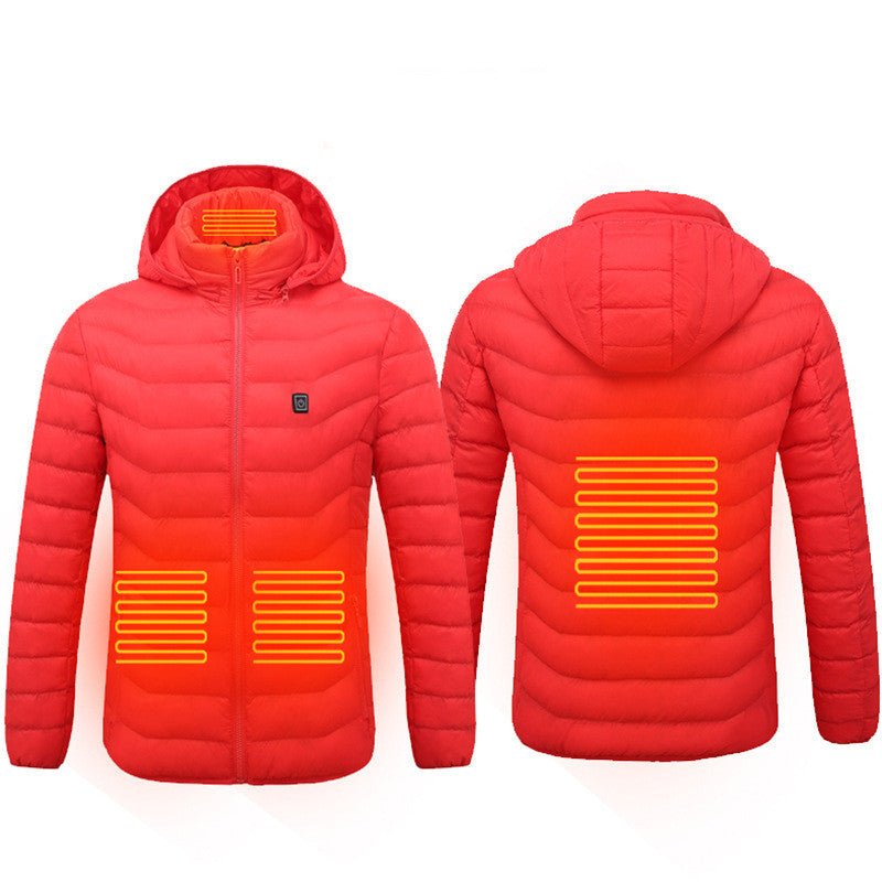 New Heated Jacket Coat USB Electric Jacket Cotton Coat Heater Thermal Clothing Heating Vest Men&#39;s Clothes Winter - MISSCLAUS
