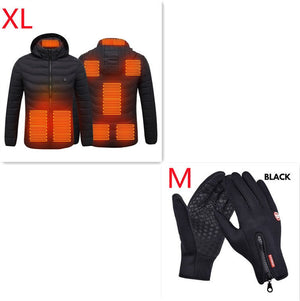 New Heated Jacket Coat USB Electric Jacket Cotton Coat Heater Thermal Clothing Heating Vest Men's Clothes Winter - MISSCLAUS