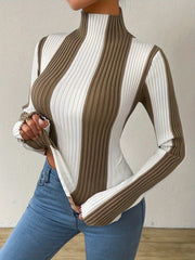 oversized mock neck sweater