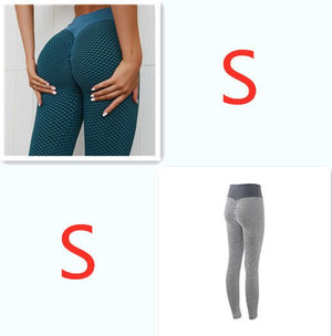 Plaid Leggings Fitness Yoga Pants Women's Seamless High Waist Breathable Gym Leggings - MISSCLAUS