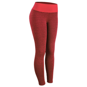 Plaid Leggings Fitness Yoga Pants Women's Seamless High Waist Breathable Gym Leggings - MISSCLAUS