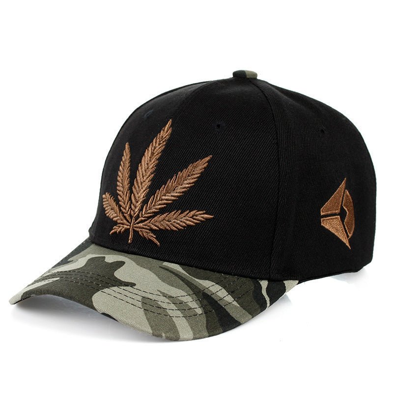 Simple Green Maple Leaf Hemp Leaf Caps Men And Women Baseball Caps Shopping - MISSCLAUS