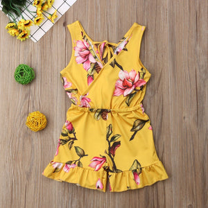 Summer Girls baby girl Floral Outfits Clothes - MISSCLAUS