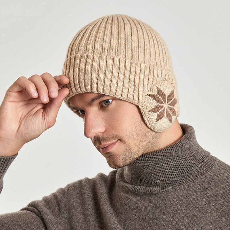 Thermal Knitting Woolen Cap Men&#39;s Fleece - lined Thickened Winter Trending Products - MISSCLAUS