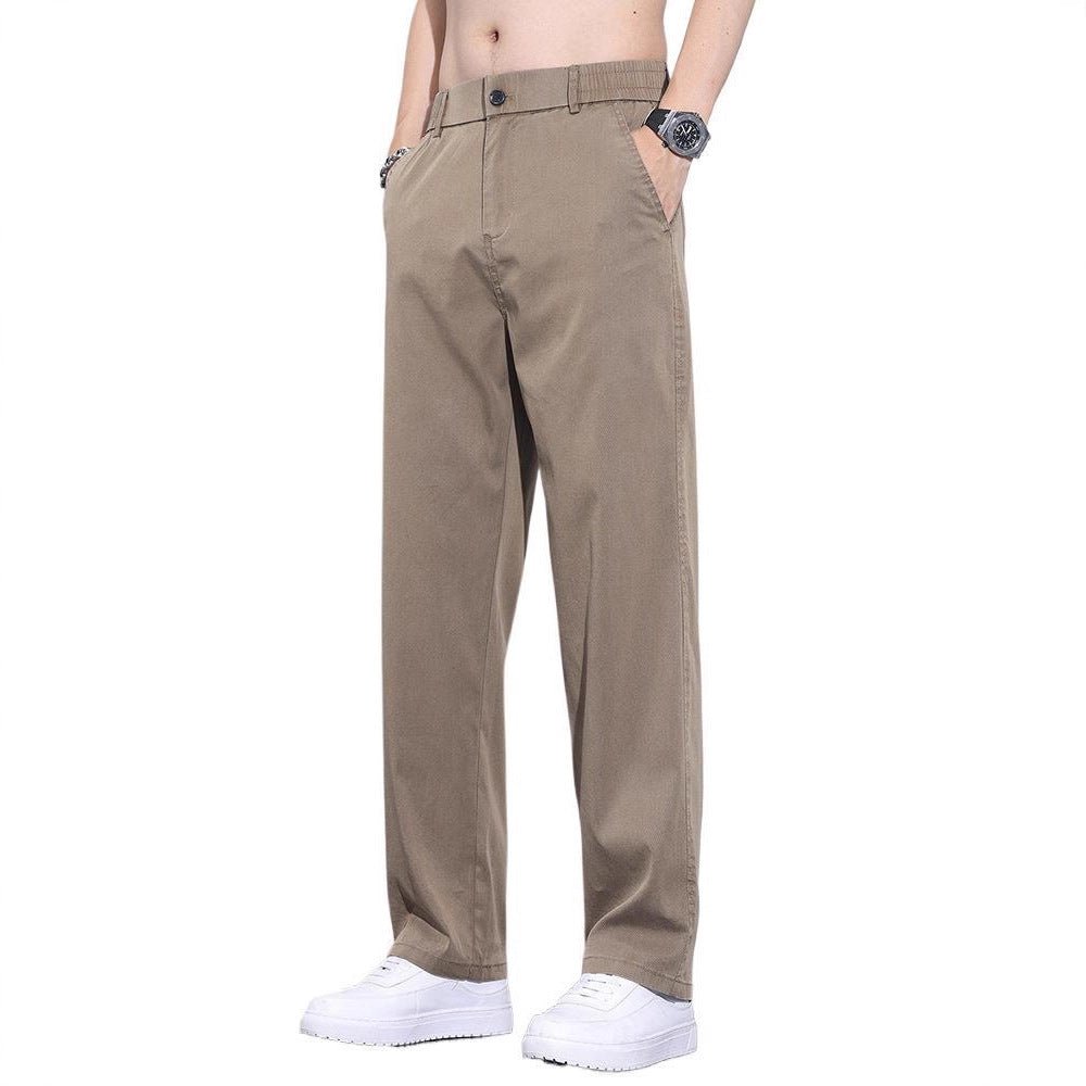 Thin Stretch Business Straight Loose - fitting Wide - leg Trousers - MISSCLAUS