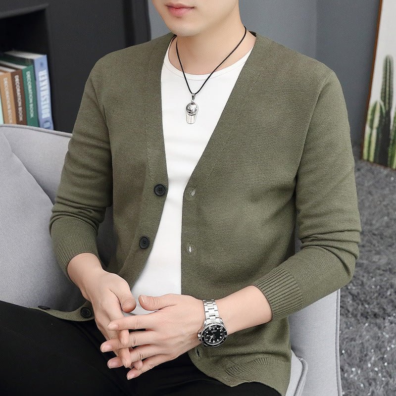 Thin Trendy Casual Outdoor Cotton Knitwear Black Sweater - MISSCLAUS