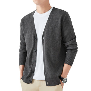 Thin Trendy Casual Outdoor Cotton Knitwear Black Sweater - MISSCLAUS