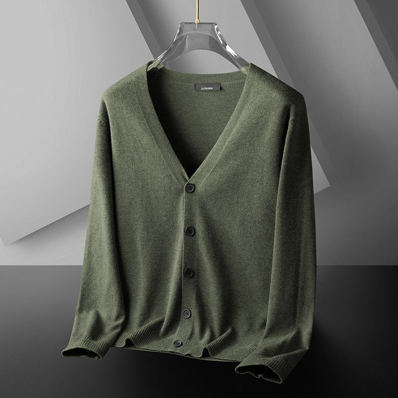 Thin Trendy Casual Outdoor Cotton Knitwear Black Sweater - MISSCLAUS