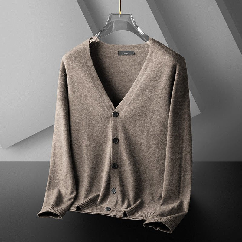 Thin Trendy Casual Outdoor Cotton Knitwear Black Sweater - MISSCLAUS