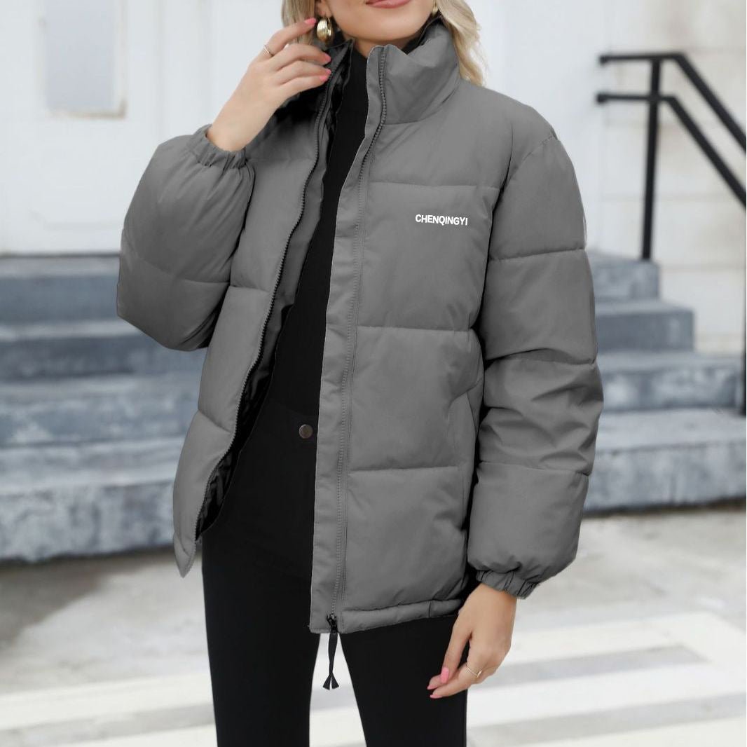 Winter Coat Women Casual Windproof Down Cotton Coat Warm Thickened Jacket Solid Outwear All - match Loose Tops Clothing - MISSCLAUS