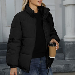 Winter Coat Women Casual Windproof Down Cotton Coat Warm Thickened Jacket Solid Outwear All - match Loose Tops Clothing - MISSCLAUS