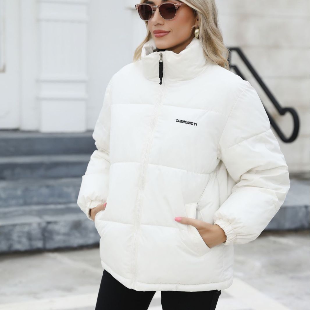 Winter Coat Women Casual Windproof Down Cotton Coat Warm Thickened Jacket Solid Outwear All - match Loose Tops Clothing - MISSCLAUS