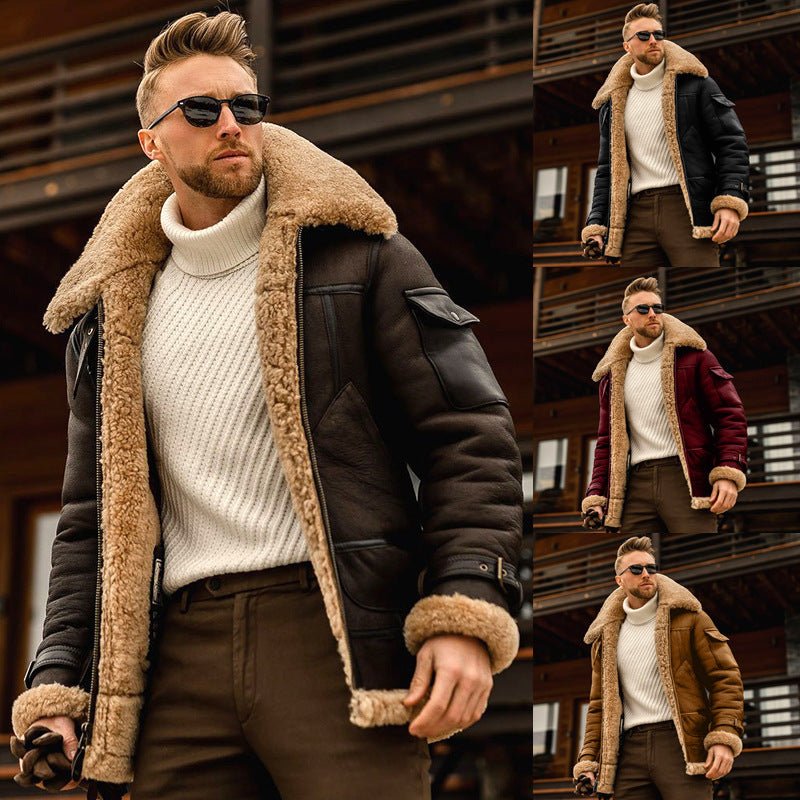 Winter Jacket Mens Military Fleece Warm Jackets Male Fur Collar Coats Army Tactical Jacket - MISSCLAUS