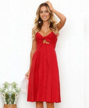 Women Summer Dresses Sleeveless Backless Strap Long Close - fitting Sheath Female Party Evening Dresses Vestidos - MISSCLAUS