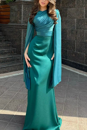 Women's Fashion Temperament Crew Neck Slim Fit Dress - MISSCLAUS