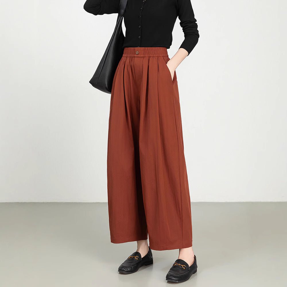 Women's Fine Twill Sandcard Elastic Waist Casual Pants - MISSCLAUS