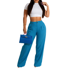 Women's Linen Cotton Casual Breathable Straight Trousers - MISSCLAUS
