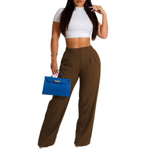 Women's Linen Cotton Casual Breathable Straight Trousers - MISSCLAUS