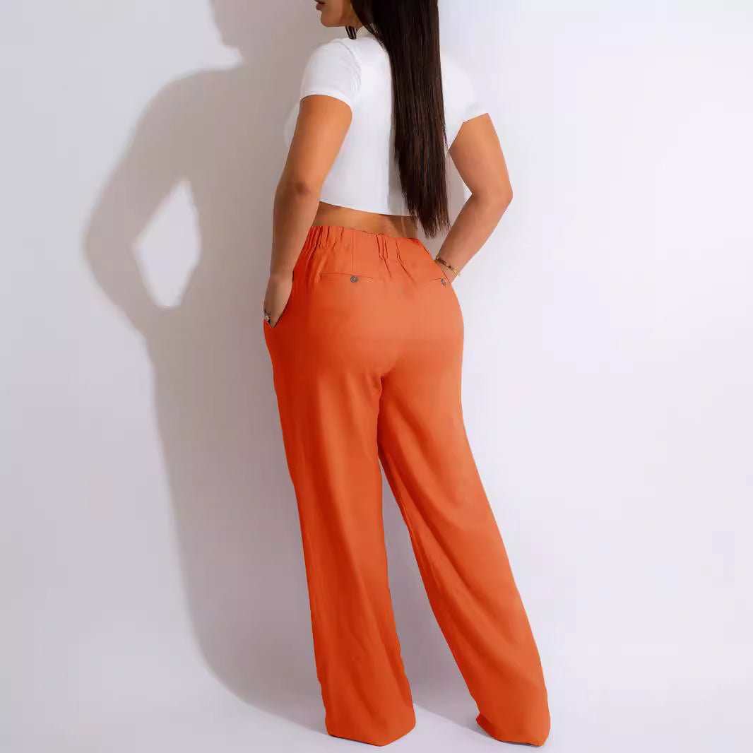 Women&#39;s Linen Cotton Casual Breathable Straight Trousers - MISSCLAUS