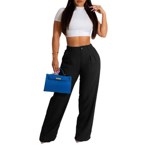 Women's Linen Cotton Casual Breathable Straight Trousers - MISSCLAUS